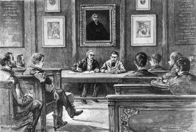 A Speech Pronunciation Class at the Ecole Normale Superieure in Paris, from Nos Grandes Ecoles by Louis Rousselet, Hachette, Paris, 1888 by Alexis Lemaistre